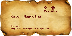 Keler Magdolna névjegykártya