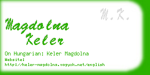 magdolna keler business card